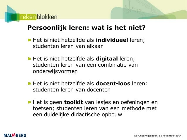 wat is gepersonaliseerd leren